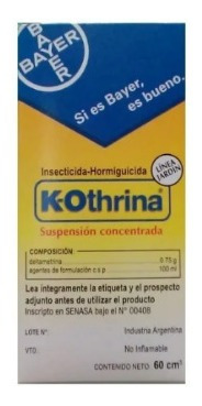 Imagen 2 de 3 de K-othrina Bayer Insecticida Amplio Espectro 60 Cc Floable