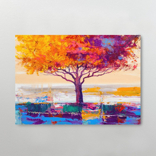 Cuadros Arboles Colores Moderno Tipo Oleo Canvas Calidad | Meses sin  intereses