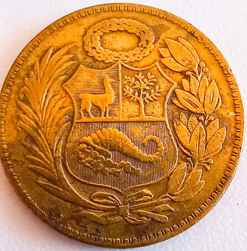 1 Sol De Oro Del Año 1943 Peru