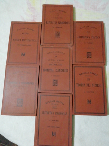 Lote De 7 Libros Manuali Hoepli Matematica Geometría Aritmét