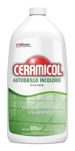 Ceramicol Autobrillo Incoloro Botella Plástico