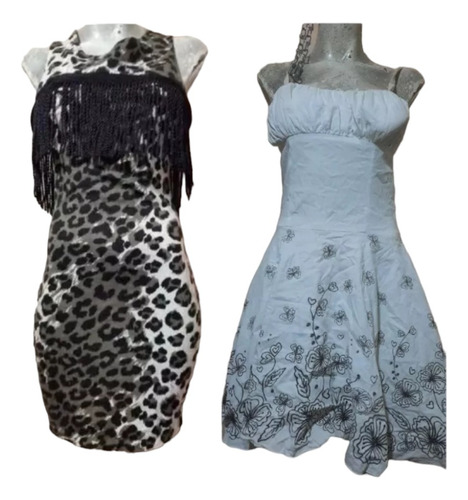 Pack Sexy Vestido Animal Print + Vestido Shasa Bordado