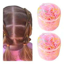 Comprar Kit 1000 Elásticos Silicone Estojo Colorido Cabelo Infantil