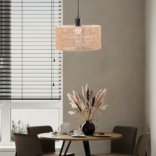 Pantalla De Fibra Natural Para Decoración Rústica Del