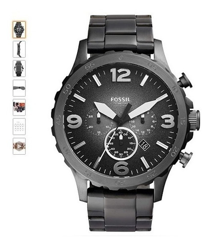 Reloj Hombre Fossil Nate Jr1437 Cronógrafo Acero Inoxidable