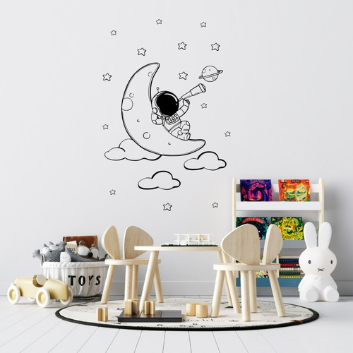 Viniles Decorativos Para Niños Estrellas Pequeño Astronauta 