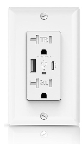 Toma Corriente De Pared Y Cargador Inteligente Usb 5v / 4.8a