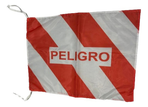 X 10 Bandera Peligro 50 X 70 Cm Ribeteada Vial 