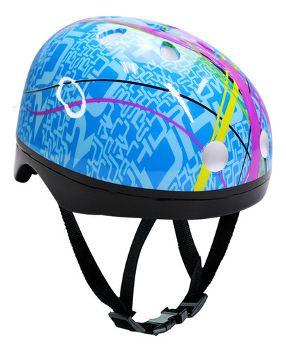 Capacete Juvenil Semi Pro Skate Bike Resistente Cor Azul Tamanho M