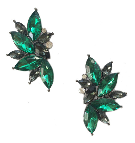 Art Deco - Pendientes De Racimo De Diamantes De Imitación .