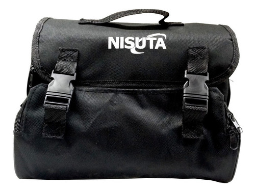 Imagen 4 de 4 de Compresor de aire mini a batería portátil Nisuta NS-AC62 180W plateado/negro