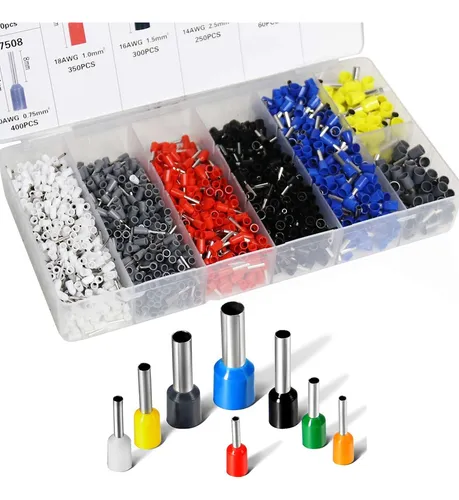 comprar Set De 1900 Terminales Tubulares Electricos Awg 23-7