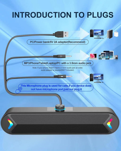 Altavoces Usb De 10w Con Sonido Estéreo Para Computadora A39