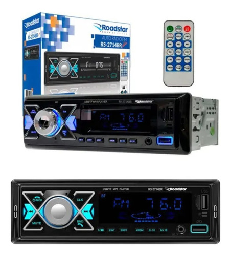 Auto Rádio Mp3 Automotivo Bluetooth Usb Rs 2714 Br Roadstar