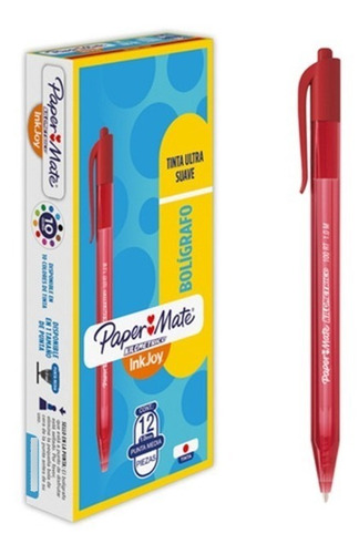 Pluma Paper Mate Kilometrico Retractil Cja Con 12 Piezas