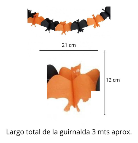 Imagen 5 de 10 de 5 Guirnaldas Halloween Fantasma Calabaza Araña Calavera Deco