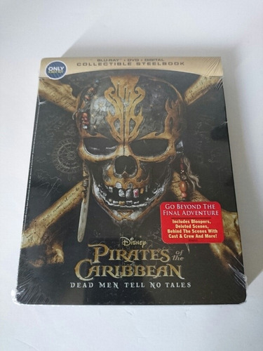 Piratas Del Caribe Venganza De Salazar Blu-ray Dvd Steelbook