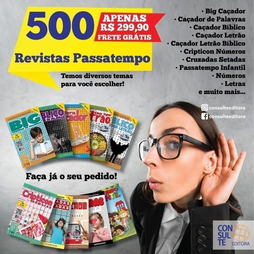 25 Revistas Caça Palavras Passatempo Sem Repetição