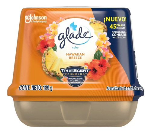 Glade Cubo Grande  Gel Car Aromatizante 180gr Hawaiian Breez