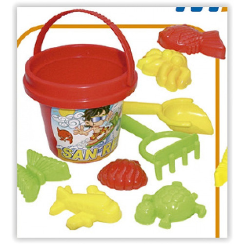 Juego De Playa Pala, Balde, Rastrillo Y Moldes