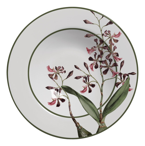 Conjunto Com 6 Pratos Fundo Orquideas Plus