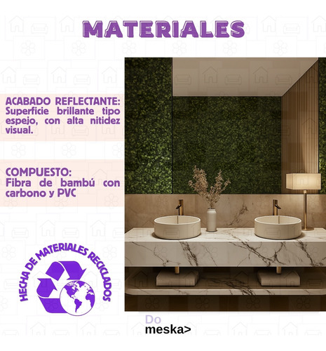 Panel Espejo Bcc Placa Decorativa Flex 1.22x2.44 M Inmatmex