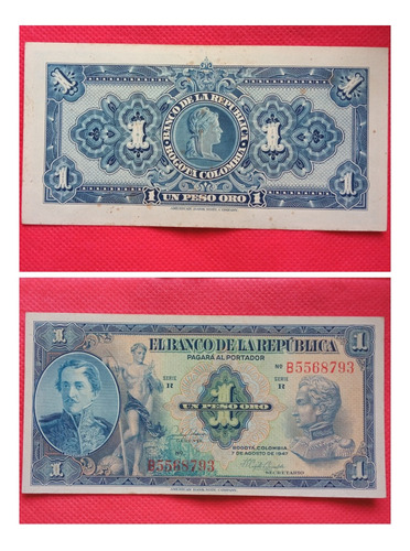 Billete De 1 Peso De 1947.