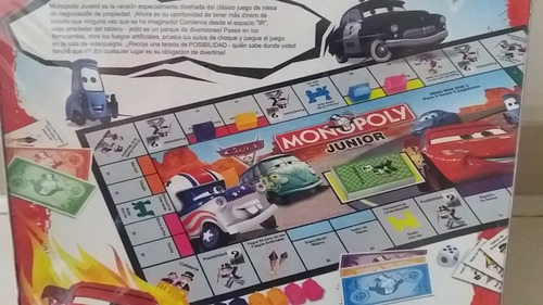 Monopoly Junior De Cars 2 Radiator Springs Mate Rayo Mcqueen