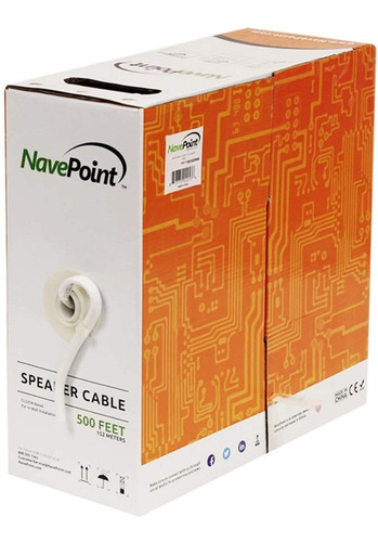 Cable Navepoint De Altavoz A Granel De 16 Awg, 500 Pies