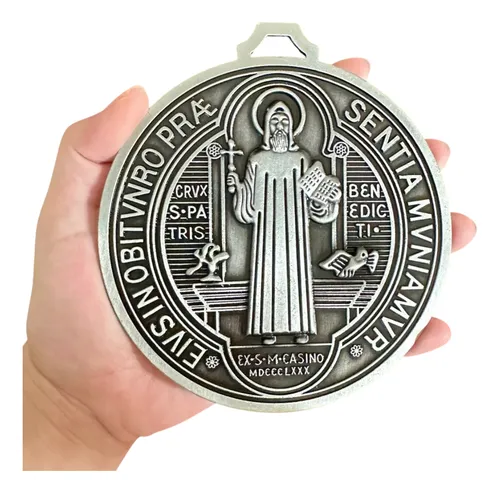 comprar Medalla San Benito Grande Metálica Full Protección Hogar