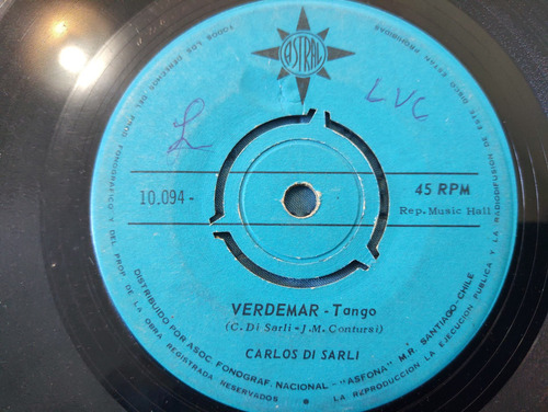 Vinilo Single De Carlos Di Sarli ( B70 (Usado)