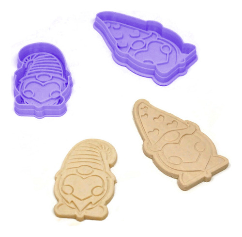 Cortadores Galletas Marcador Gnomos Navidad Amor 14 Febrero Color Morado