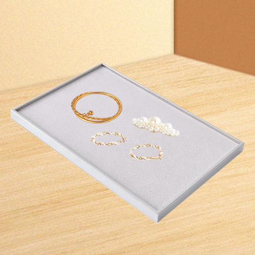 Collar De Joyería De Terciopelo Anillos De Pulsera De Gris