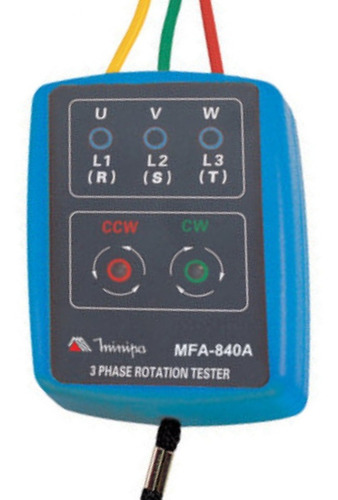 Imagem 2 de 4 de Fasímetro Mfa-840a 60 - 600v Ac Cat Ii 600v - Minipa