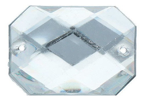Piedra Coser Transparente Acrilico Octagono 18x25mm 1000pzs