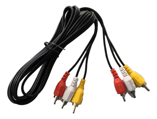 Cable De Audio Y Video 3 Conectores Rca De 1.5 Metros
