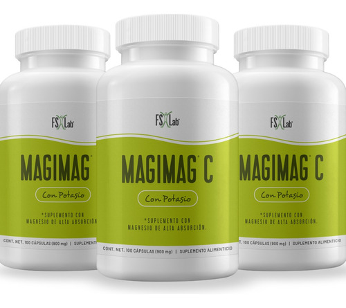 Pack De 3 Magimag-c Citrato De Magnesio Capsulas Oficial