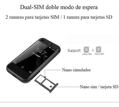 Mini Teléfono Con Tarjeta De Estudiante Inteligente Android