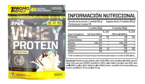 Combo 3 Whey Protein Ena 79% 3kg Amino.bcaa Glutamina