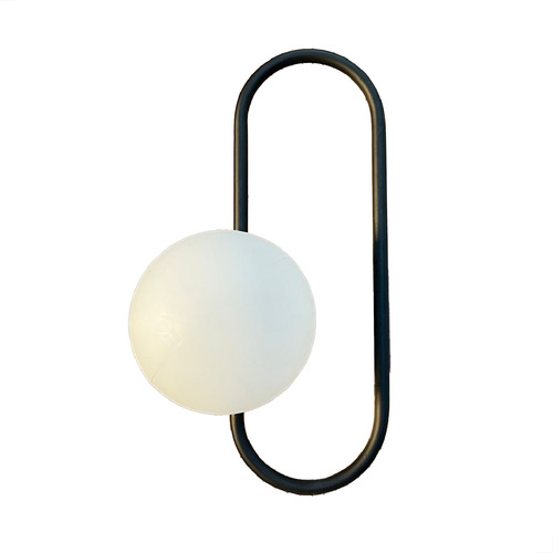 Arandela De Parede Moderna Globo Haste Esfera Bola 3 Em 1 127/220V Cor Preto 127/220V