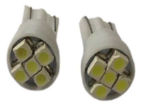 Bombilla Luz Led Cuña 2 X Blanco T10 Automóvil Led 4smd