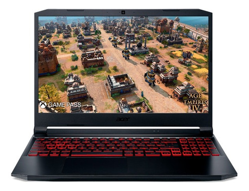 Laptop gamer  Acer Nitro 5 AN515-57 negra 15.6", Intel Core i5 11400H  8GB de RAM 512GB SSD, NVIDIA GeForce GTX 1650 144 Hz 1920x1080px Windows 11 Home