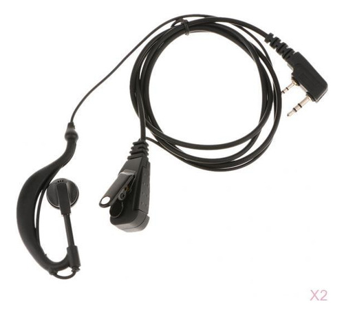 2 Piezas De Auriculares De Negro Trabaja