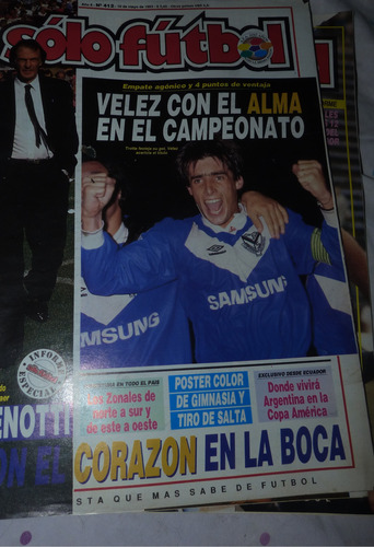 Revista Solo Futbol Velez Con Alma En El Campeonato 1993