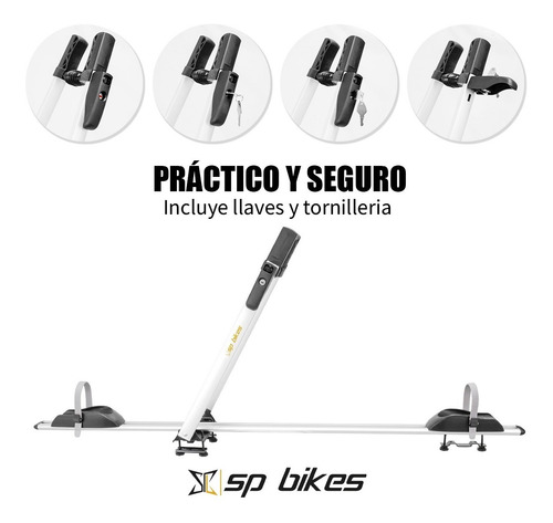 Imagen 6 de 8 de Rack Portabicicletas Para Techo/toldo Universal