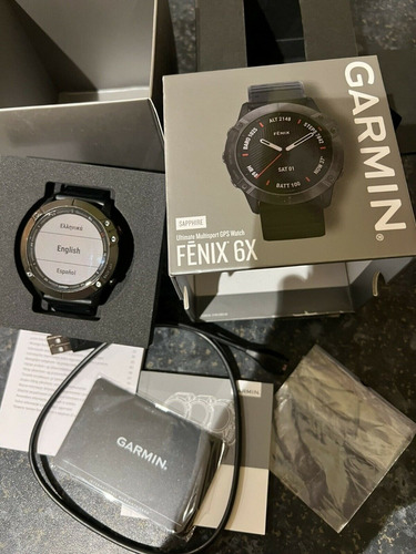 Imagen 3 de 4 de Garmin Fenix 6x Sapphire 51mm Case With Silicone Band Gps