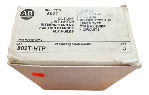 Allen Bradley 802t-htp Interruptor De Posición Hermético