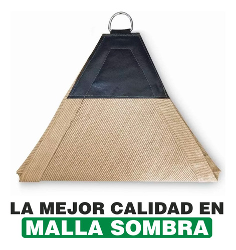 Malla Sombra 90% 4x4x4 M Triangulo Velaria Raschel Beige