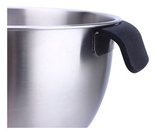 Bowl Batidor Acero Inox Nº 23 X 3,7 Lts C/ Asa Base Silicona