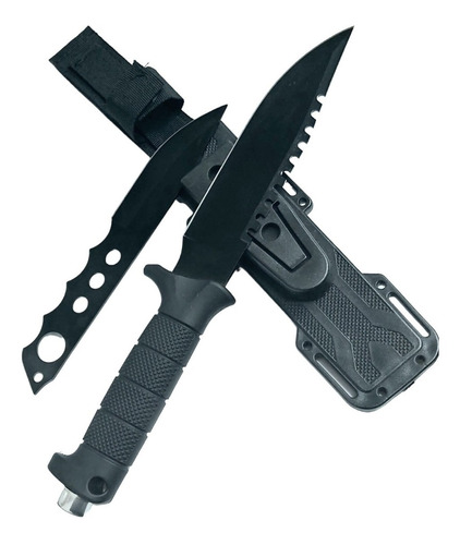 Cuchillo Táctico Supervivencia Militar Cuchillo Lanzar Negro